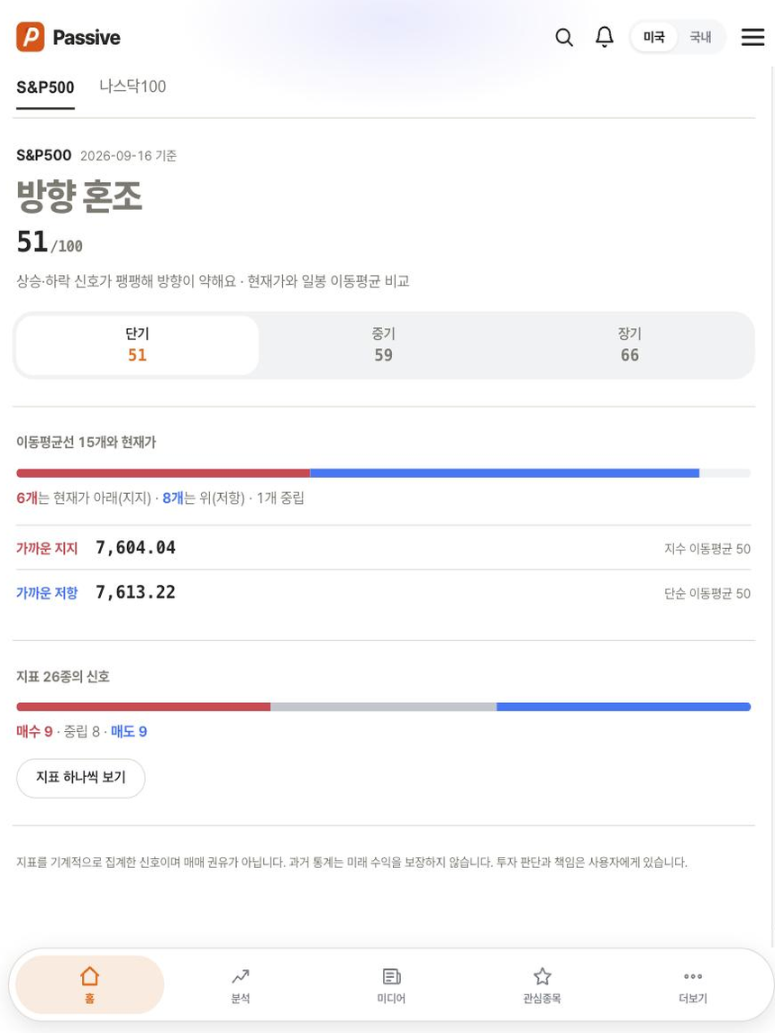 Passive 분석 화면