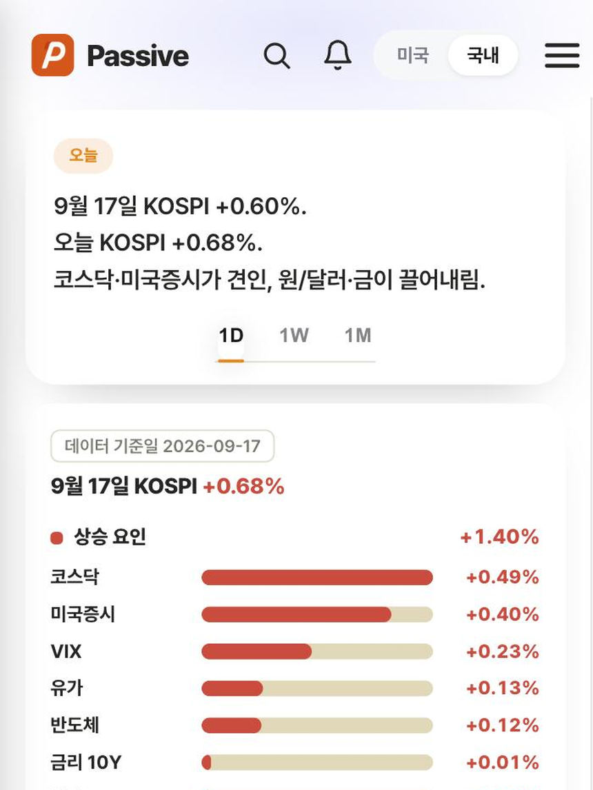 Passive 분석 화면