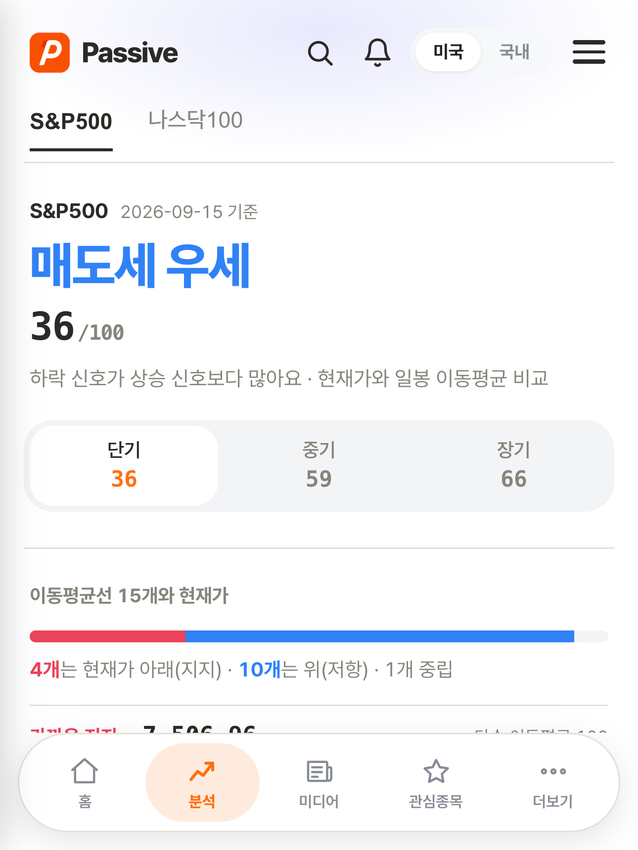 Passive 분석 화면