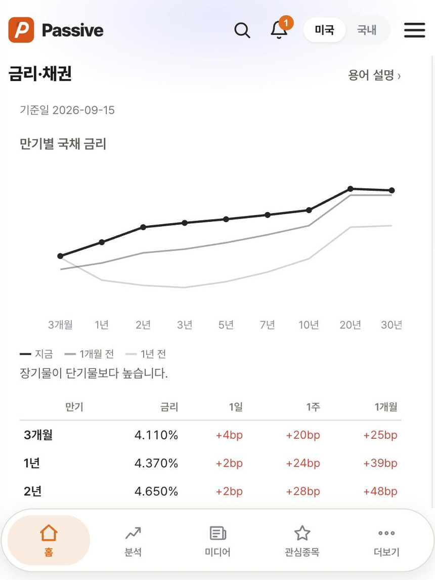 Passive 분석 화면