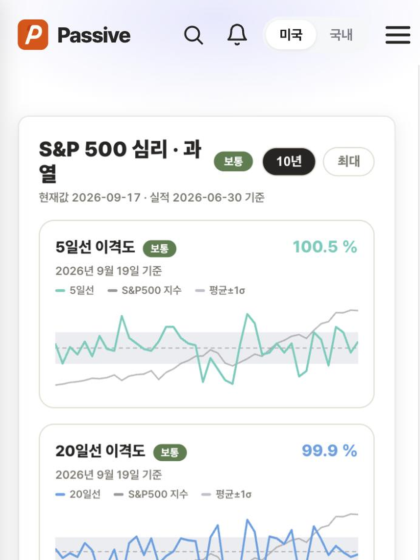 Passive 분석 화면